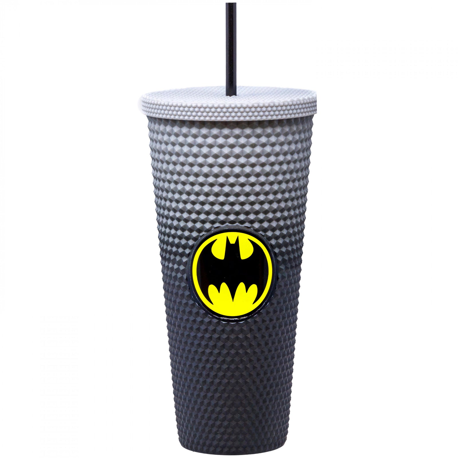 Batman Classic Logo Studded Travel Mug with Straw