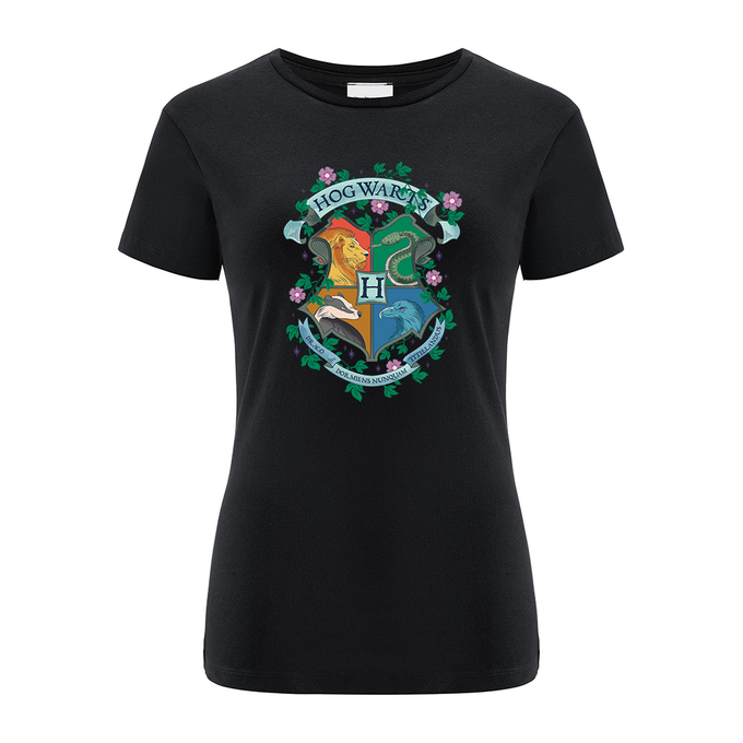 Harry Potter Black Hogwarts Arms T-Shirt