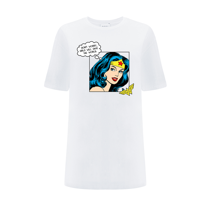 Wonder Woman DC White OVERSIZE T-shirt