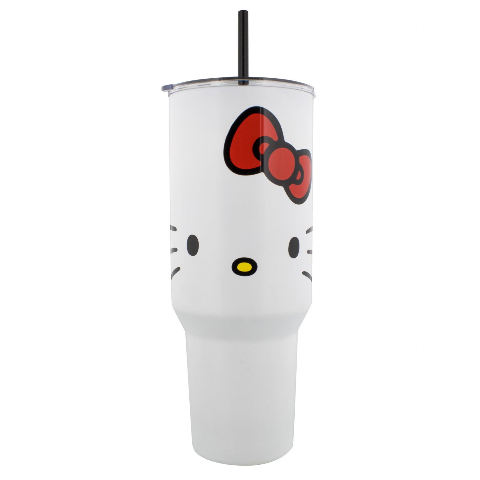 Hello Kitty Big Face Stainless Steel 40 oz Tumbler with Lid and Straw