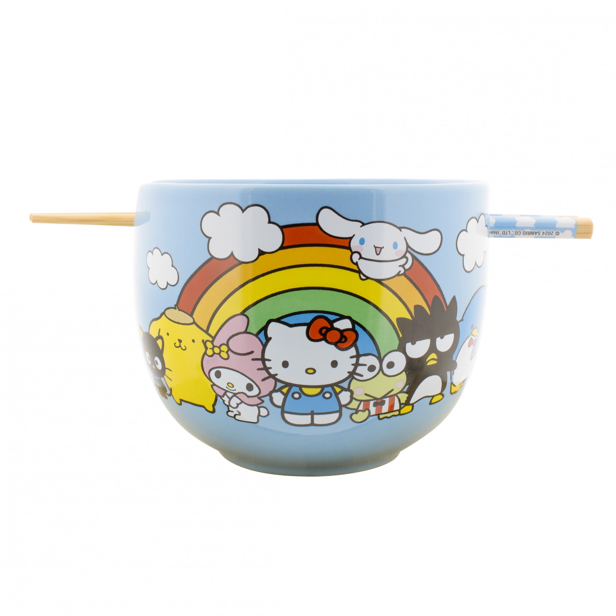 Hello Kitty and Friends Rainbow Skies Ramen Bowl with Chopsticks