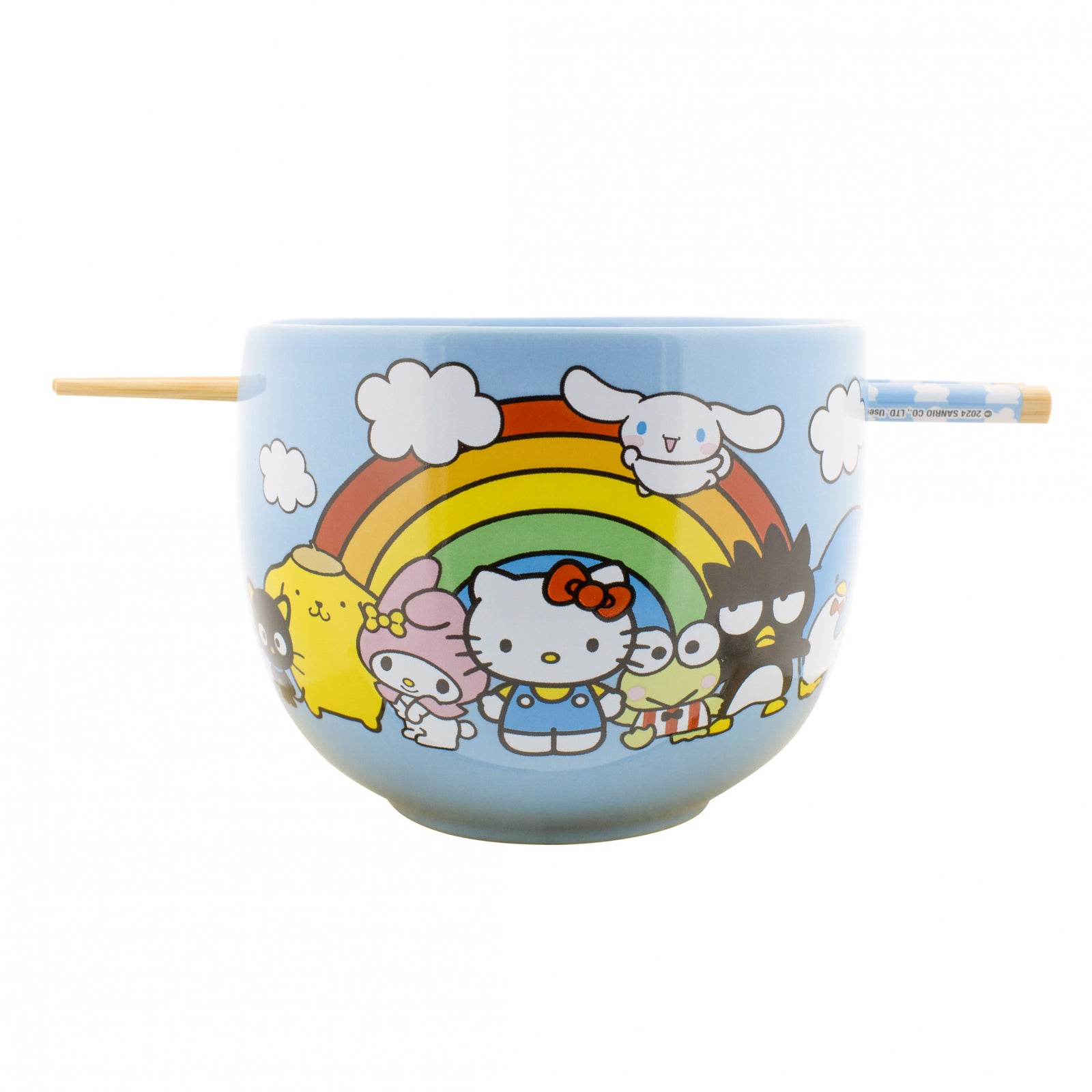 Hello Kitty and Friends Rainbow Skies Ramen Bowl with Chopsticks