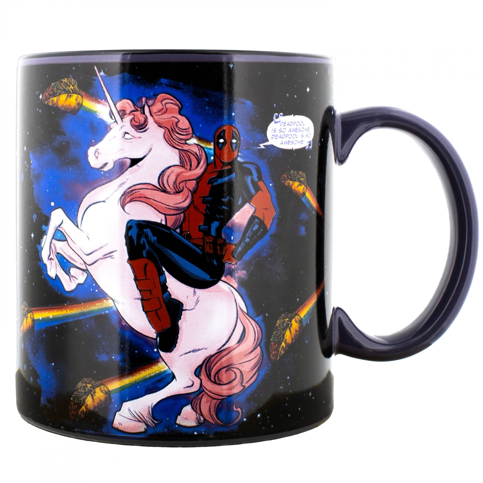 Deadpool Tacos and Unicorn in Space 20oz Ceramic Mug