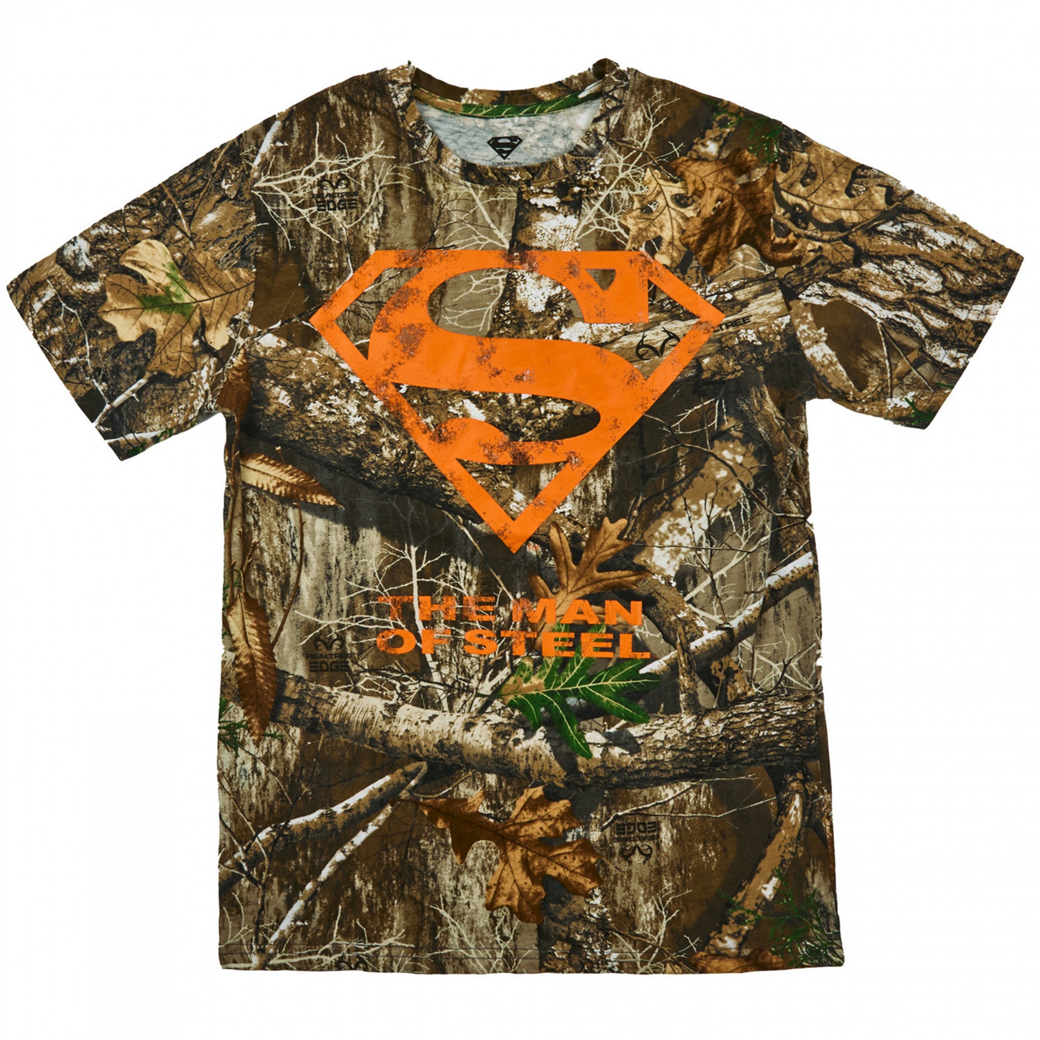 Superman Orange Shield Camo Logo T-Shirt