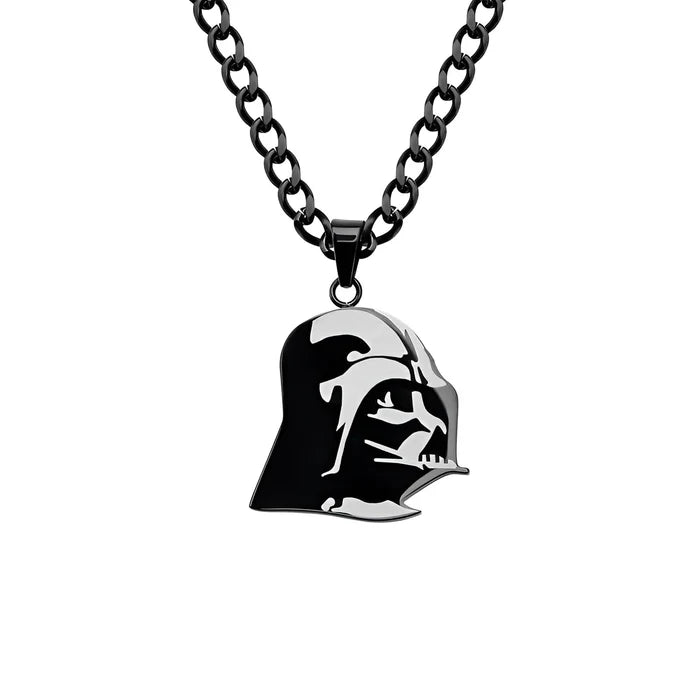 Star Wars Darth Vader Stainless Steel 24" Chain Etched Pendant Necklace