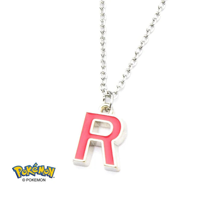 Pokemon Team Rocket R Enamel Pendant Necklace