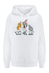 Tom & Jerry White Hoodie