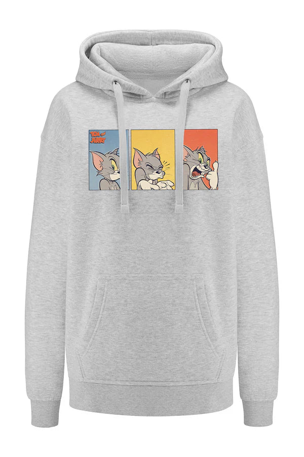 Tom & Jerry Grey Hoodie