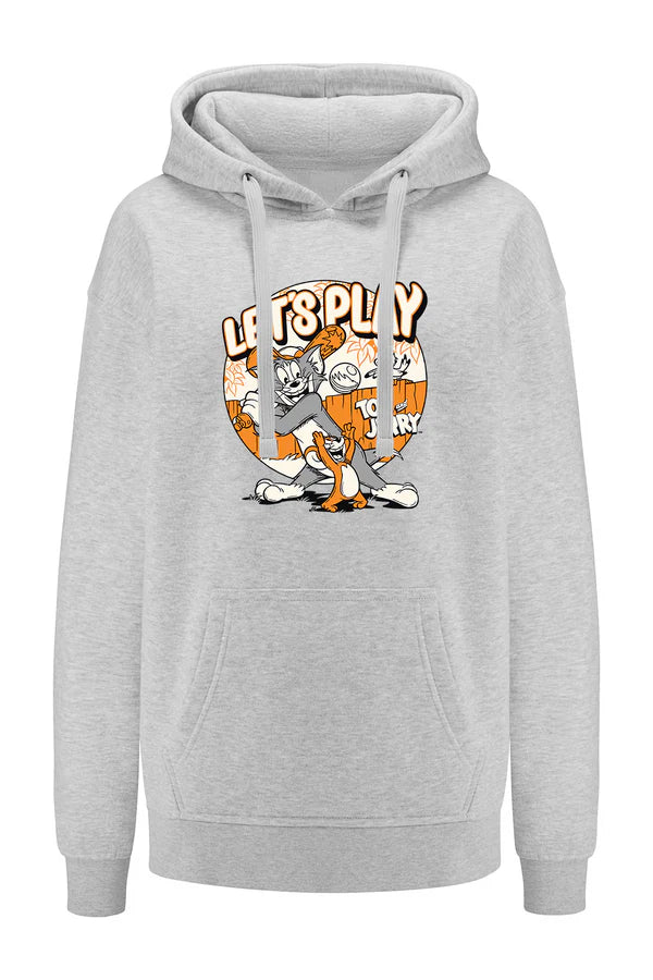 Tom & Jerry Grey Hoodie