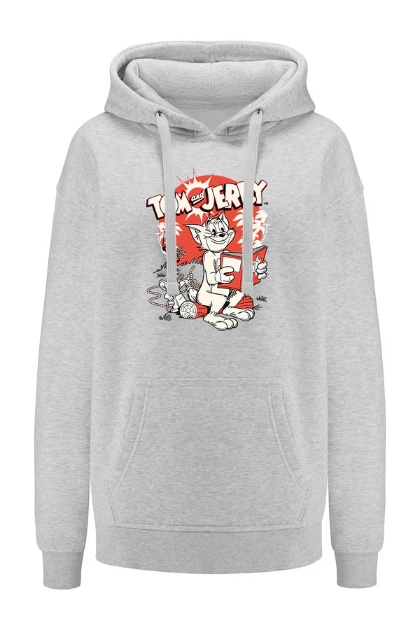 Tom & Jerry Grey Hoodie