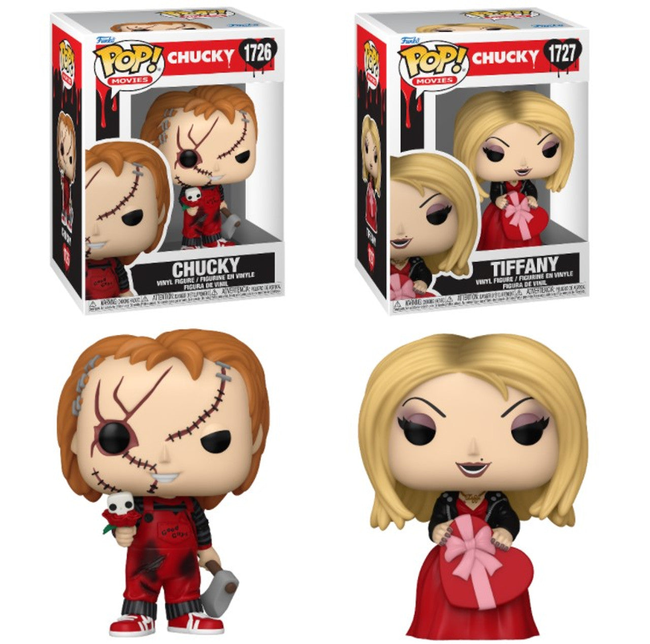 Pop! Complete Set 2 Chucky & Tiffany Chucky Valentine's