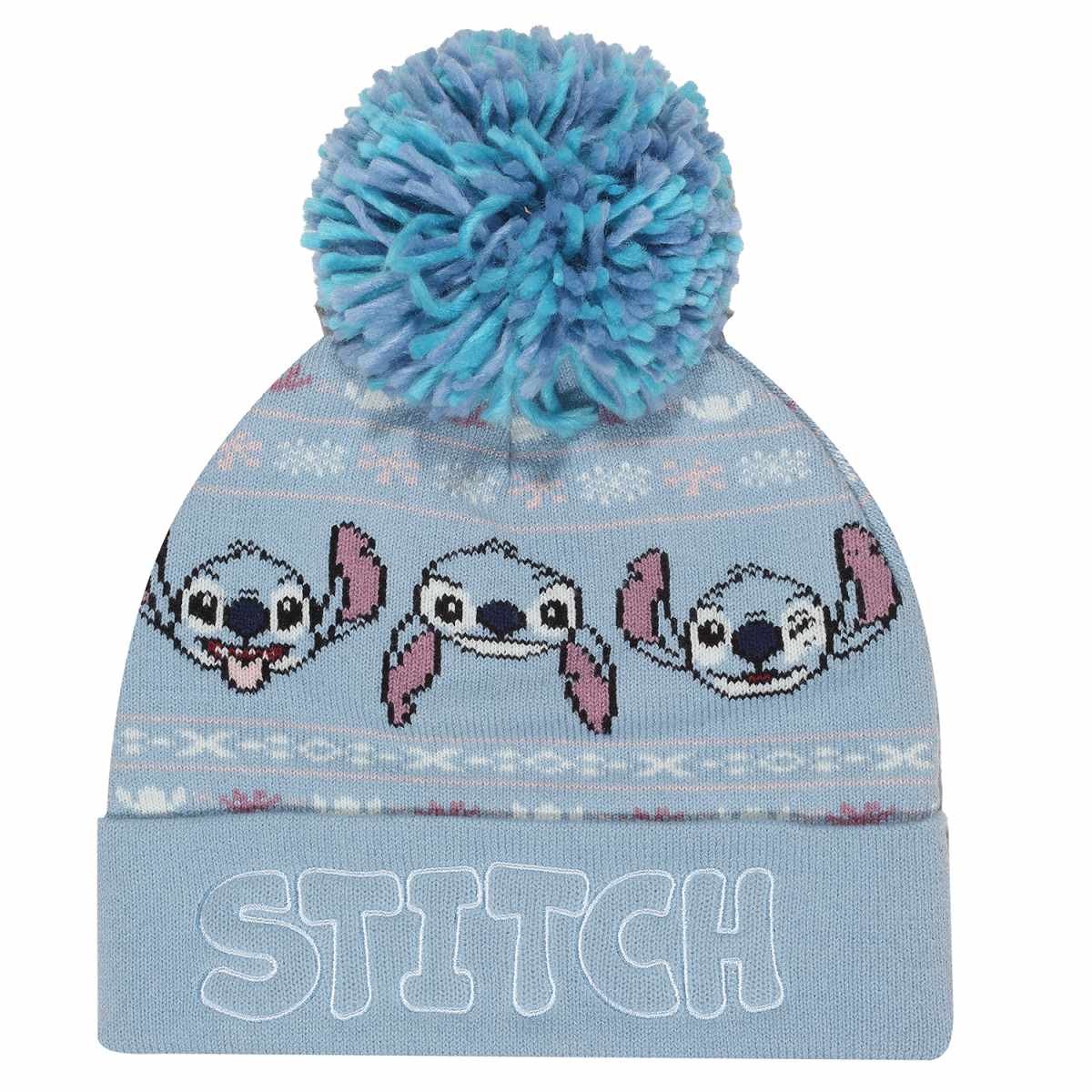 Stitch Ski Pom Beanie