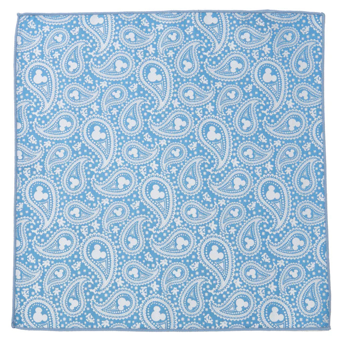 Mickey Mouse Paisley Teal Pocket Square