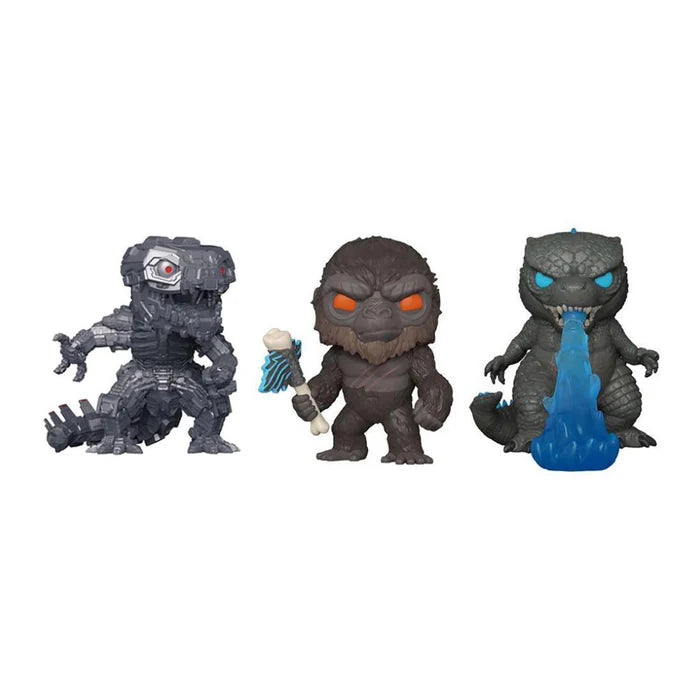 POP 3 Pack Godzilla vs Kong Godzilla Mechagodzilla Kong