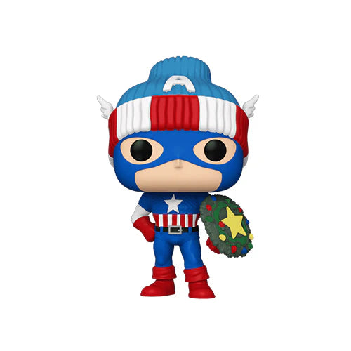 Pop! Marvel Holiday Captain America w/Wreath Shield