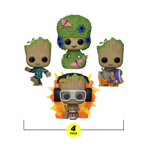 Pop! Marvel I Am Groot 4 Pack International Exclusive