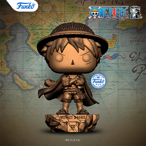 Pop! Plus One Piece Monkey D Luffy Bronze Statue 25th Anniversary International Exclusive