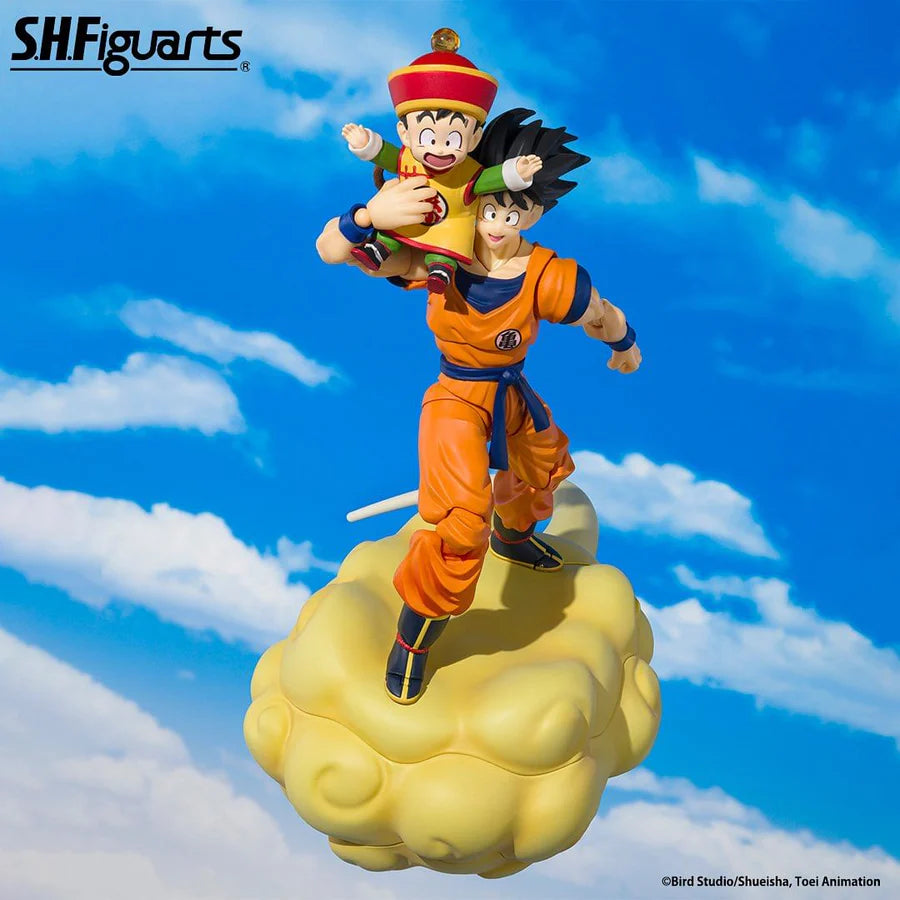 S.H.Figuarts SDCC 2024 Dragon Ball Z Son Goku & Son Gohan Kid & Kintoun Figure