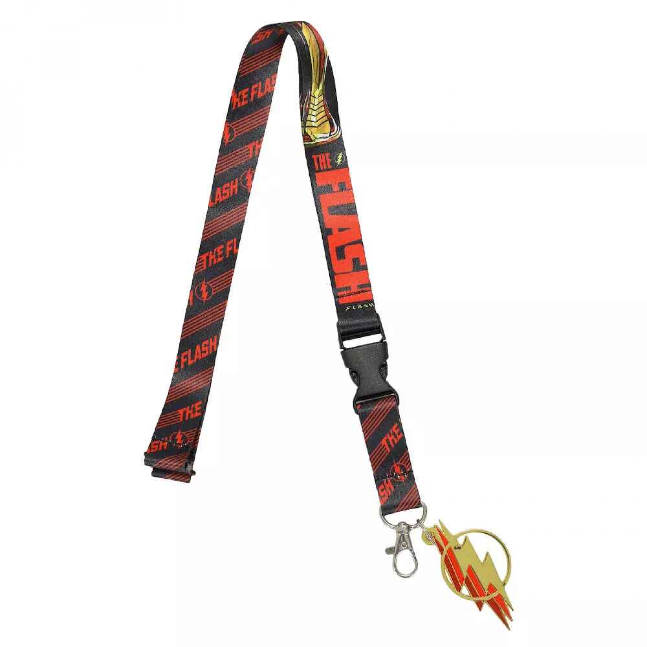 The Flash Worlds Collide Rubber Charm Lanyard