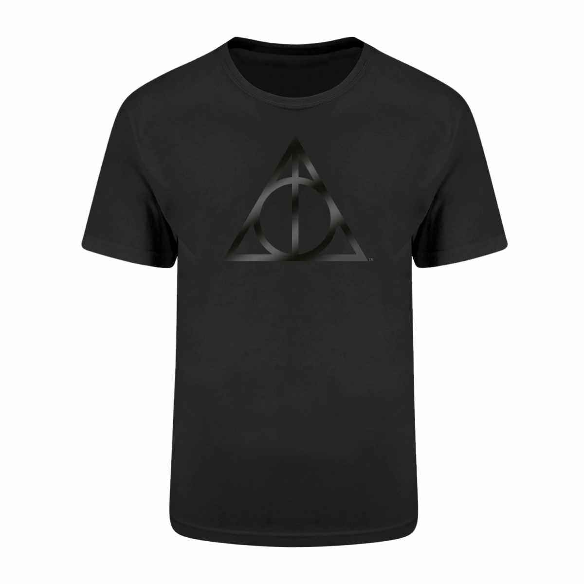 Harry Potter Deathly Hallows Black On Black T-Shirt