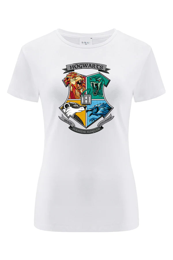 Hogwarts Arms Harry Potter White T-shirt