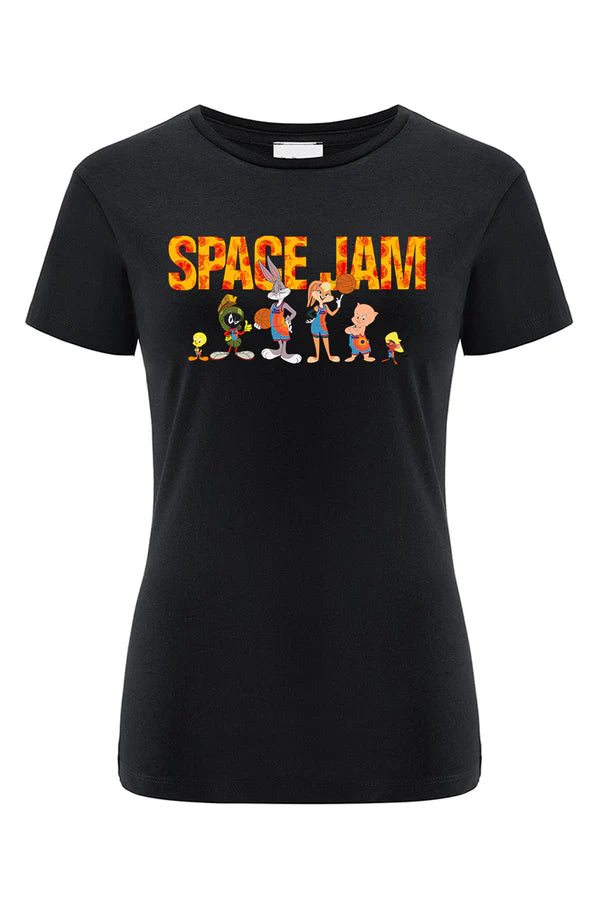 Space Jam Looney Tunes Black T-shirt