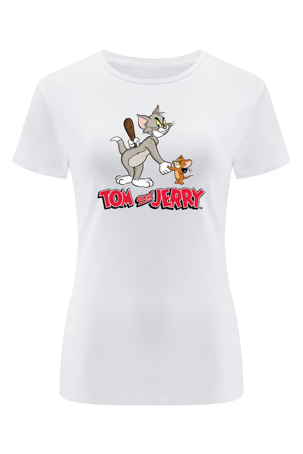 Tom and Jerry White T-shirt