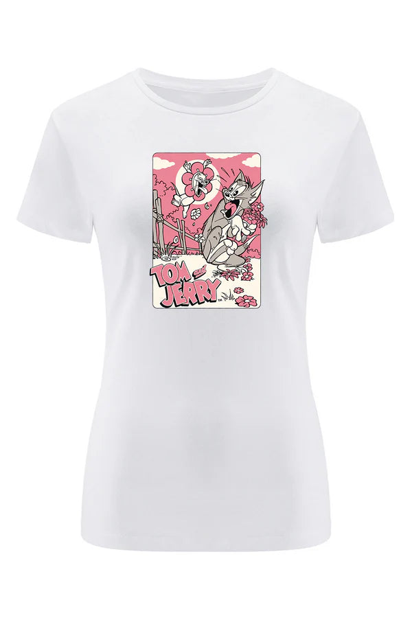 Tom and Jerry White T-shirt