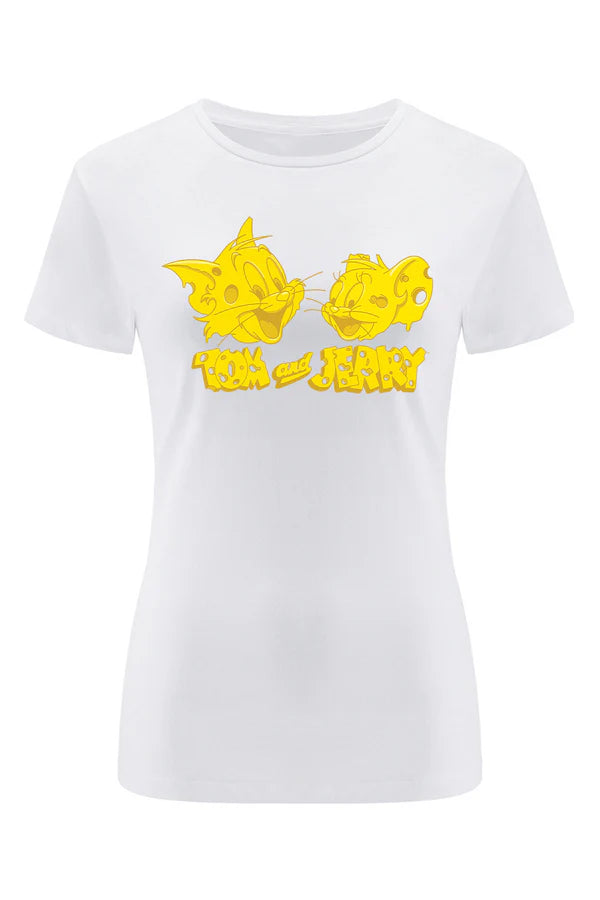 Tom and Jerry White T-shirt