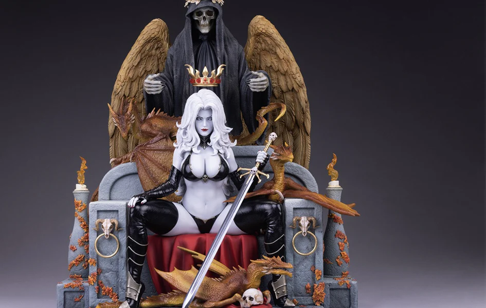 LADY DEATH ON THRONE DELUXE 1/4 SCALE STATUE