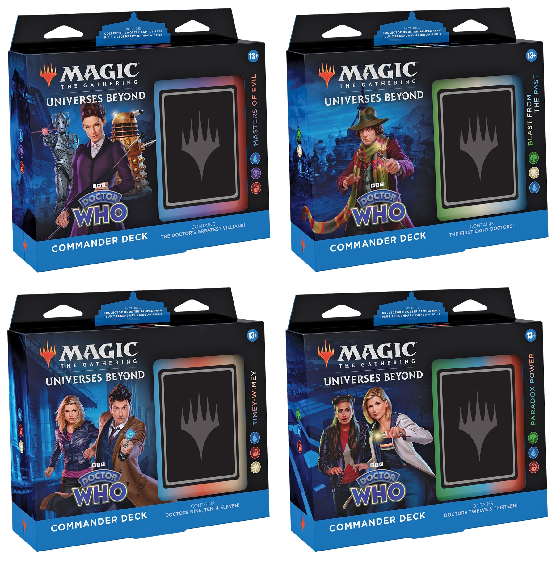 Magic: The Gathering Doctor Who Commander Deck Set of 4