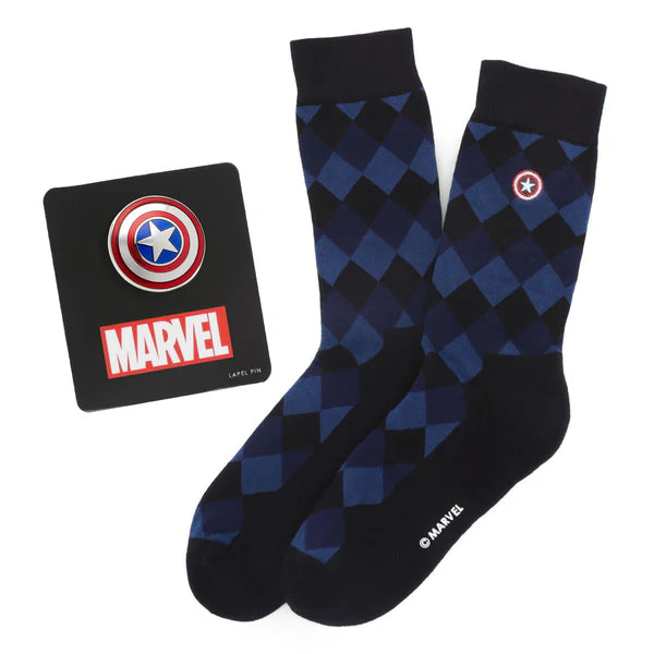 Captain America Argyle Blue Gift Set