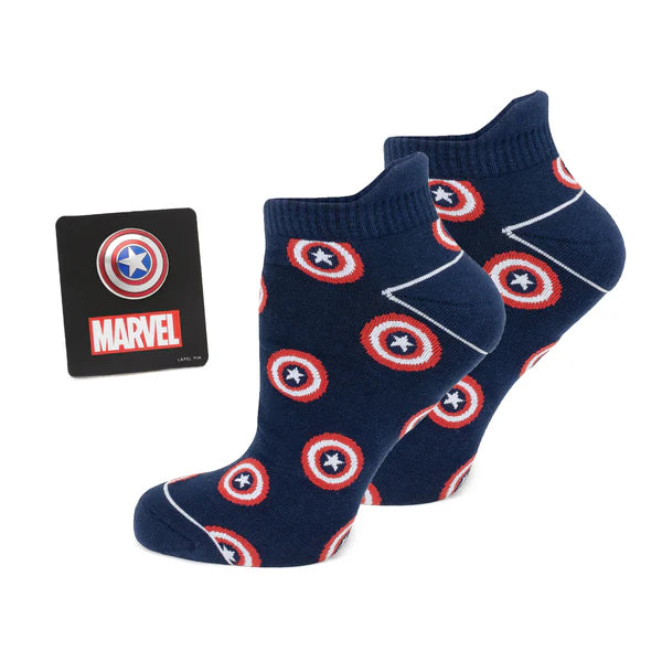 Captain America Navy Ankle Gift Set