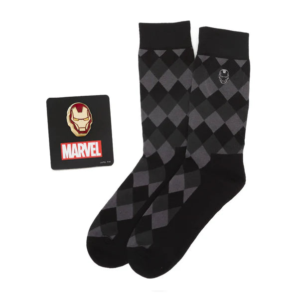 Iron Man Argyle Black Gift Set