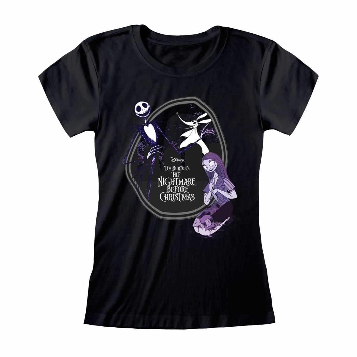 Nightmare Before Christmas Purple Jack Sally Group T-Shirt