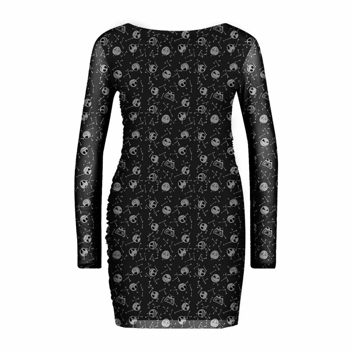 Nightmare Before Christmas AOP Skulls Womens Mesh Dress