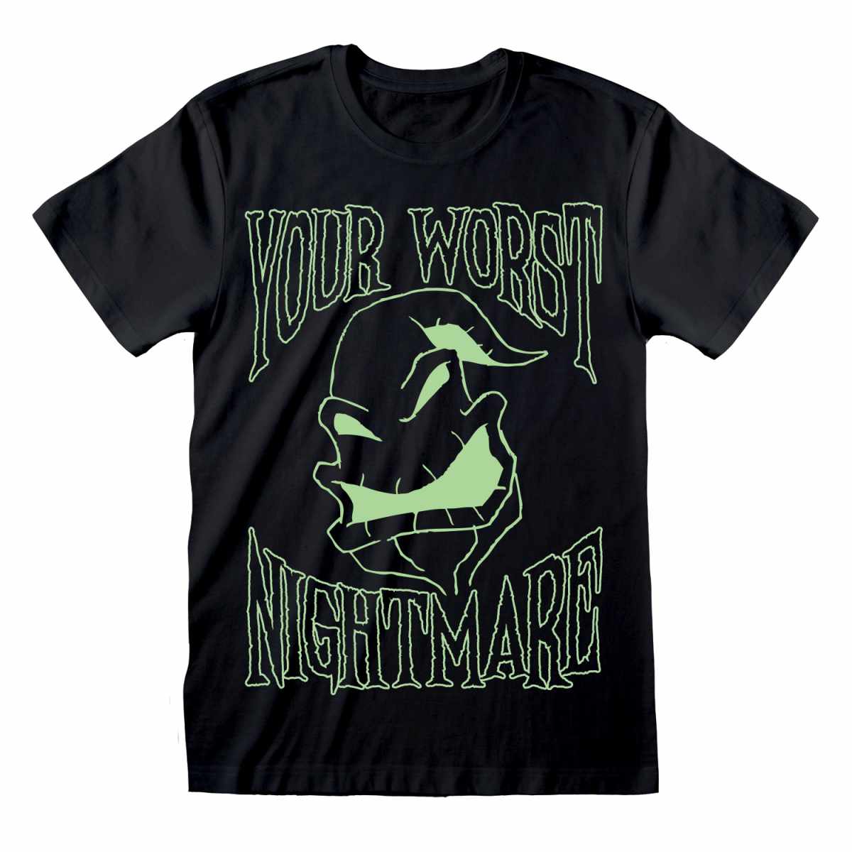 Nightmare before Christmas Oogie Boogie Glow in the dark ink Black T-Shirt