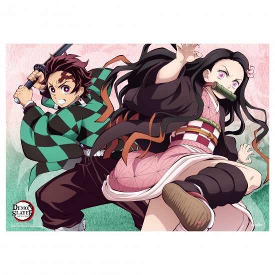 Demon Slayer Kimetsu no Yaiba Tanjiro And Nezuko Fabric Poster