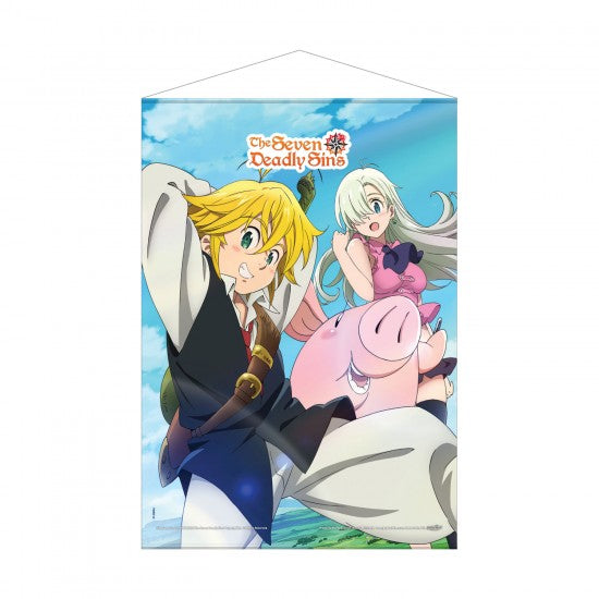 The Seven Deadly Sins Meliodas Elizabeth & Hawk Wall Scroll