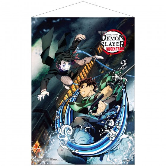 Demon Slayer Kimetsu no Yaiba Mugen Train Tanjiro Vs Enmu Fabric Wall Scroll