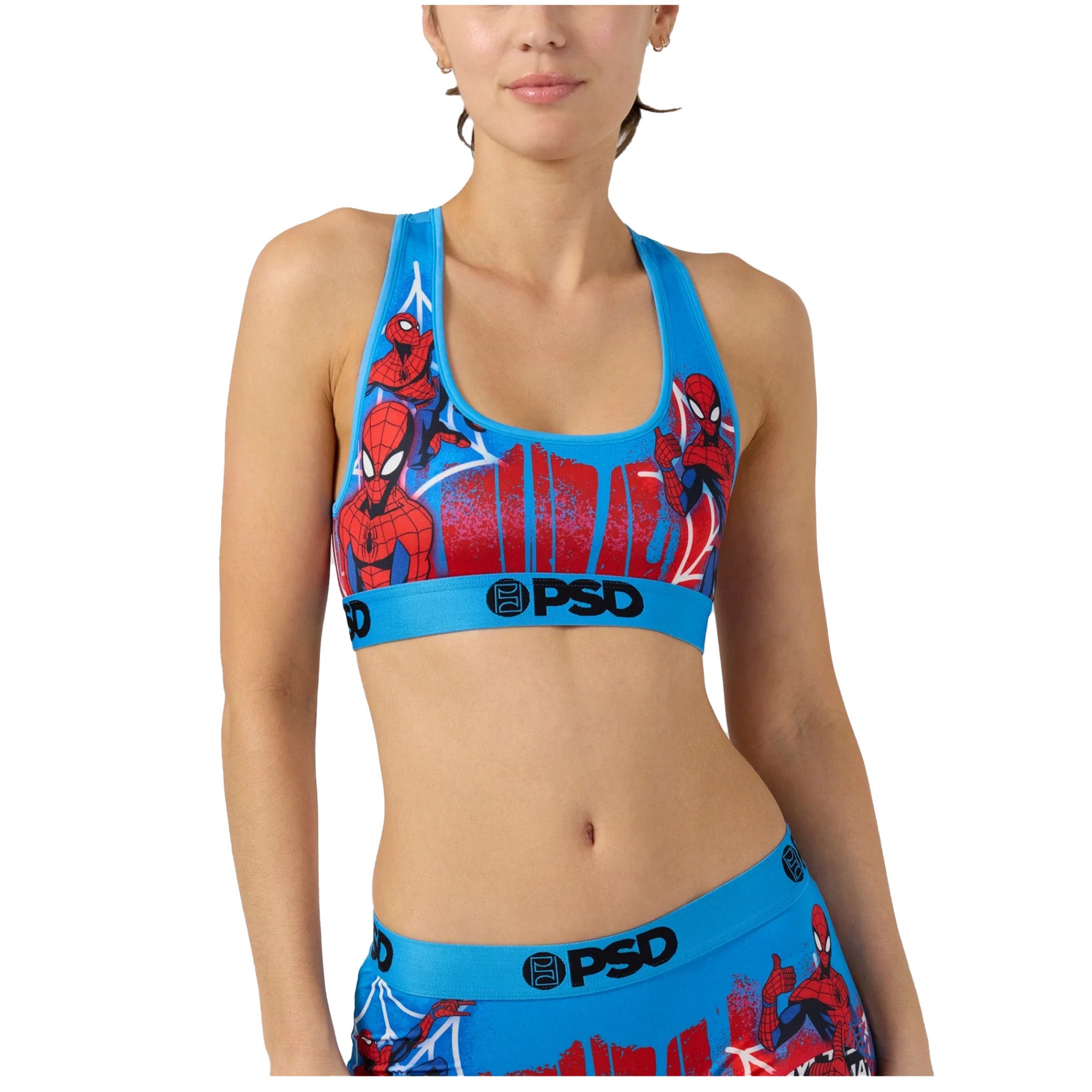 Spider-Man Peter Parker Drip PSD Sports Bra