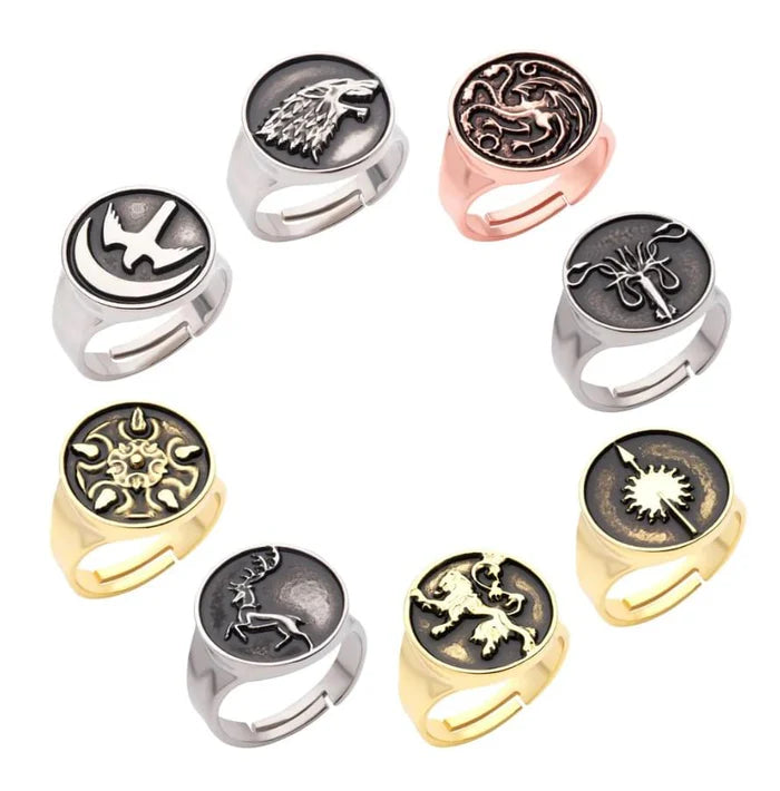 Game of Thrones House Sigil Ring Set