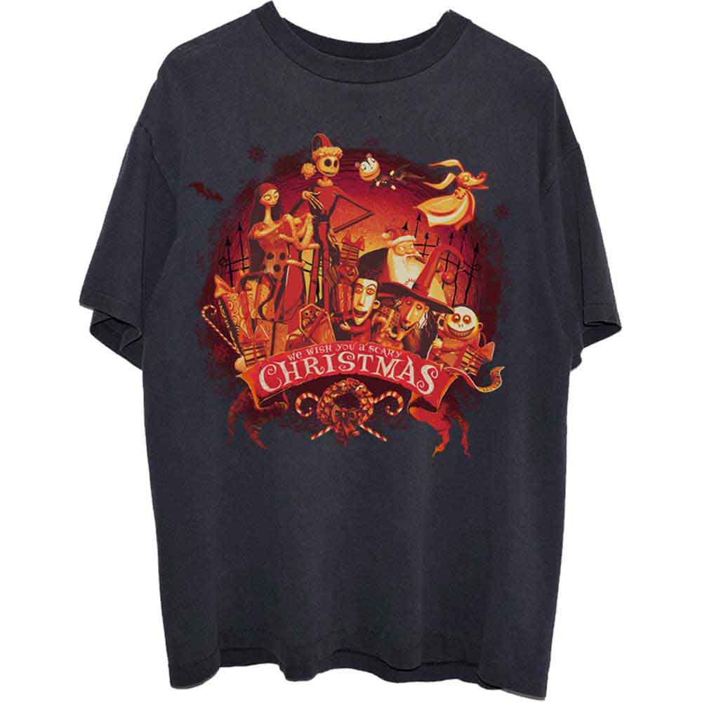 THE NIGHTMARE BEFORE CHRISTMAS WE WISH YOU A SCARY CHRISTMAS T-SHIRT