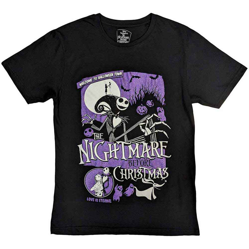 THE NIGHTMARE BEFORE CHRISTMAS WELCOME TO HALLOWEEN TOWN EMBELLISHED T-SHIRT