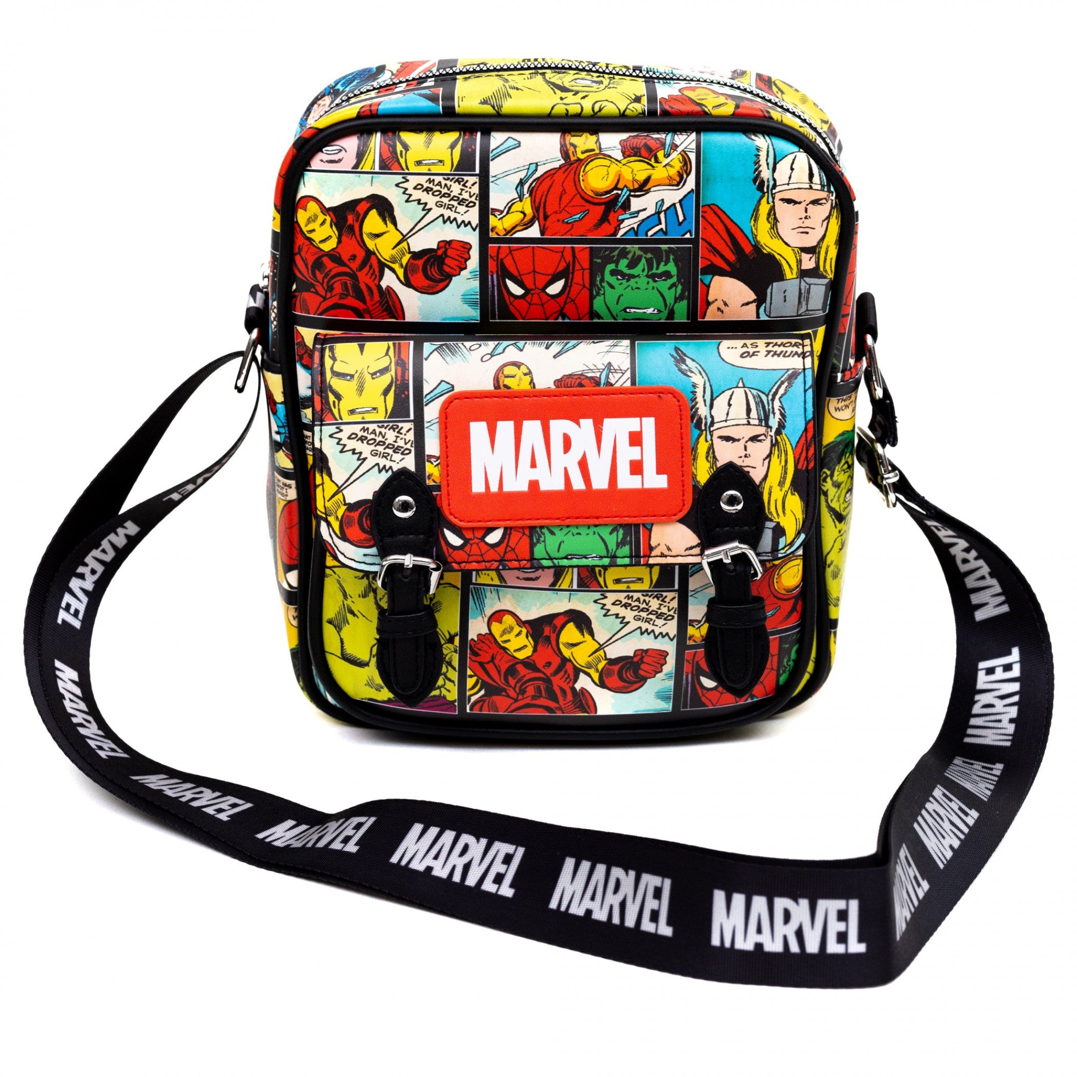 Avengers Classic Comic Book Scenes Crossbody Bag