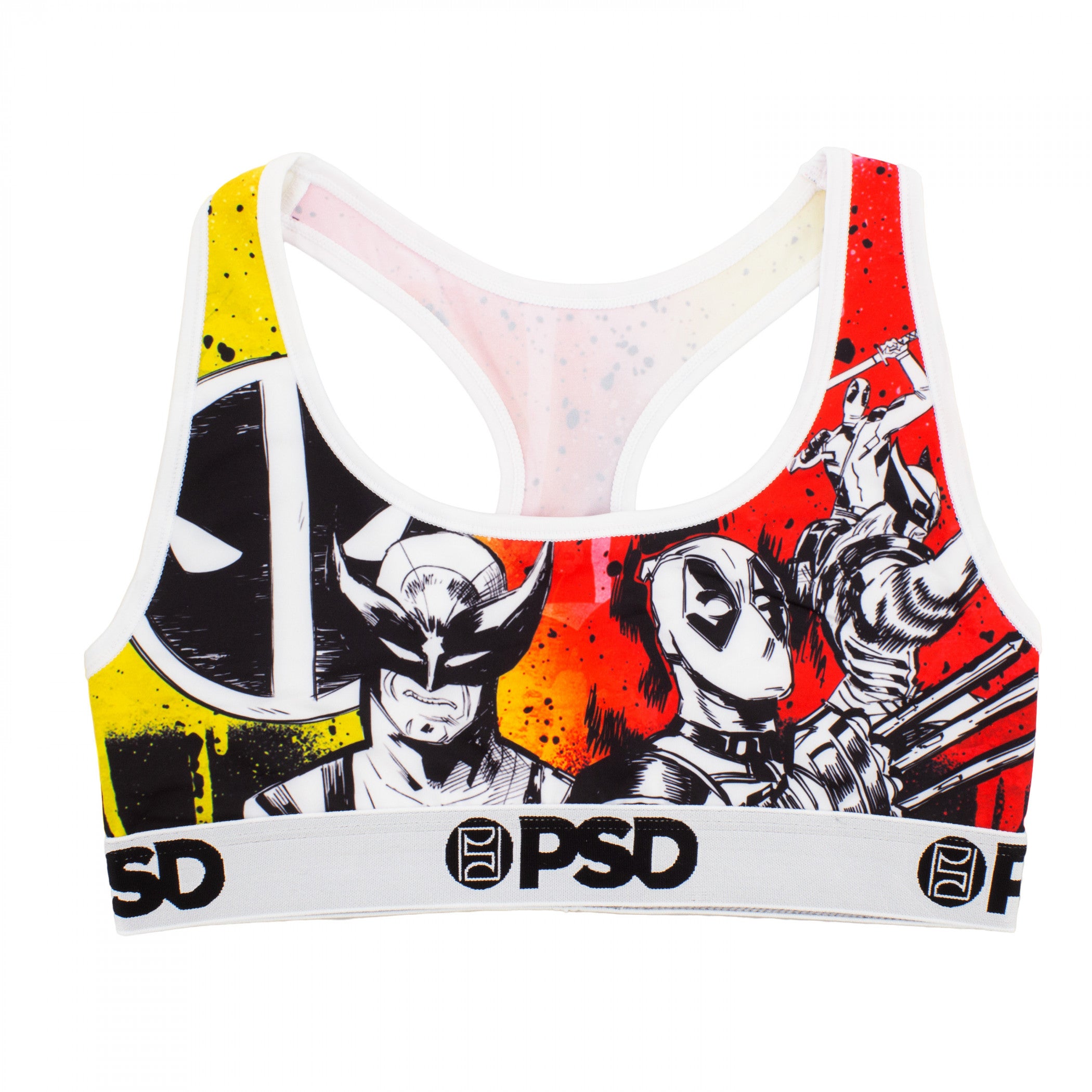 Deadpool and Wolverine Color Splash PSD Sports Bra