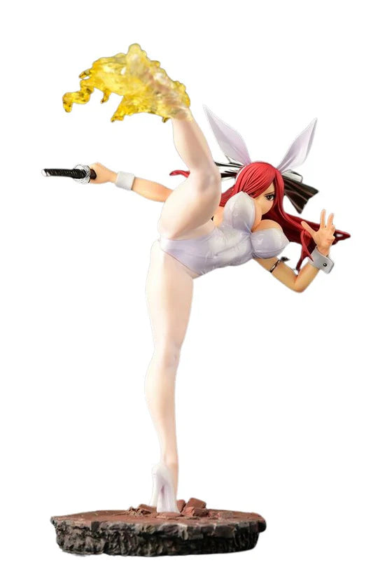 Fairy Tail Erza Scarlet 1/6 High Kick Ver White Bunny