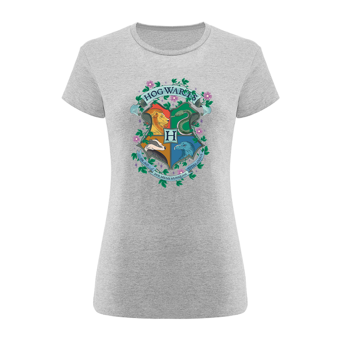 Harry Potter Gray Hogwarts Arms T-Shirt