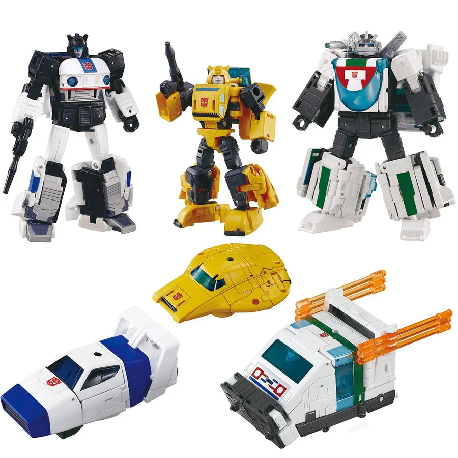 Transformers Dramatic Capture Series DCS-4 Cybertron Chase Jazz, Wheeljack, Bumblebee Set