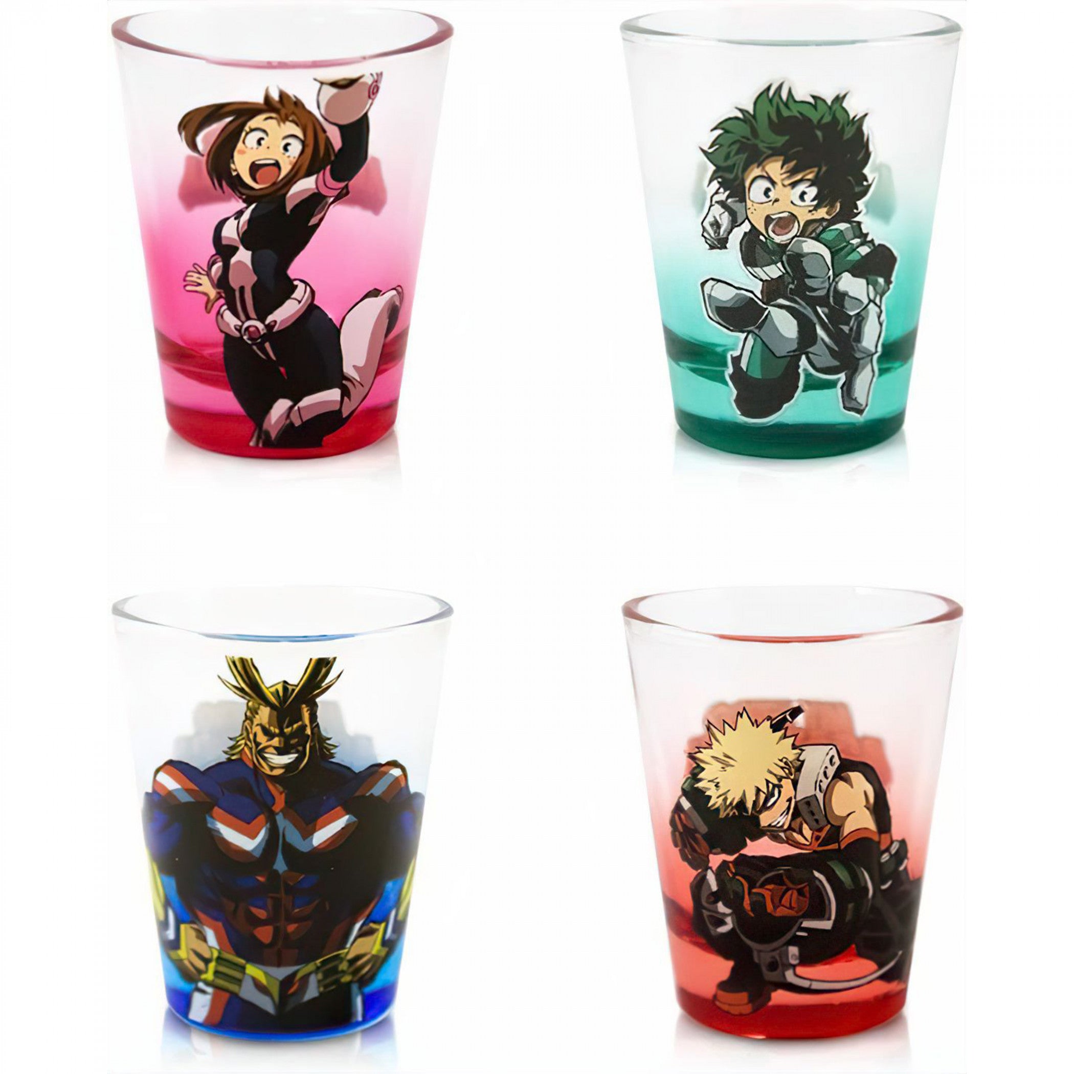 My Hero Academia Characters 4-Pack Shot Glasses